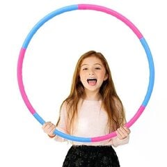 Gimnastikos lankas Hula Hoop, 73cm, rožinis/mėlynas kaina ir informacija | Gimnastikos lankai ir lazdos | pigu.lt