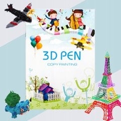 Книга шаблонов для 3D-ручек A4, 40 страниц цена и информация | Смарттехника и аксессуары | pigu.lt