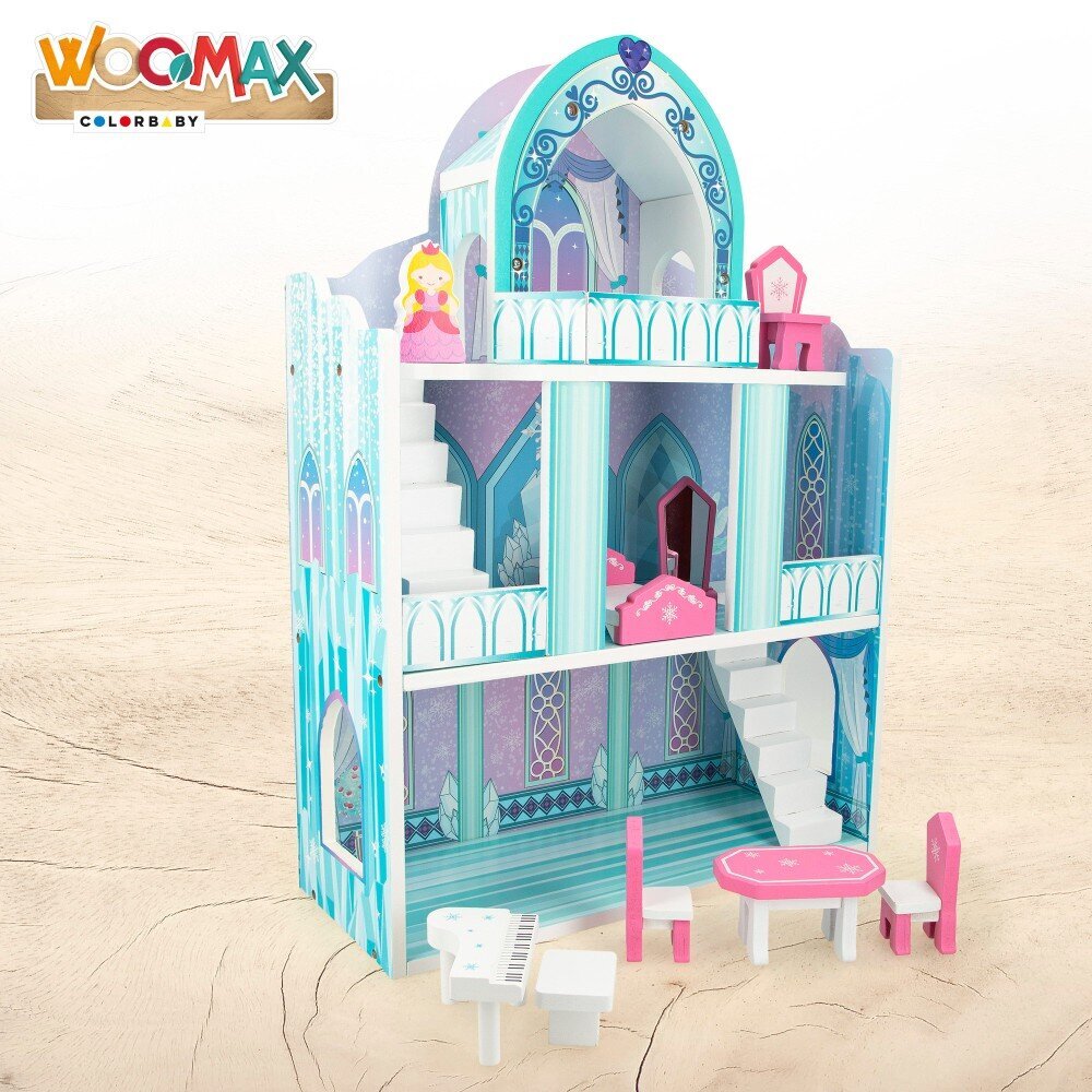 Medinis lėlių namelis Woomax kaina ir informacija | Žaislai mergaitėms | pigu.lt