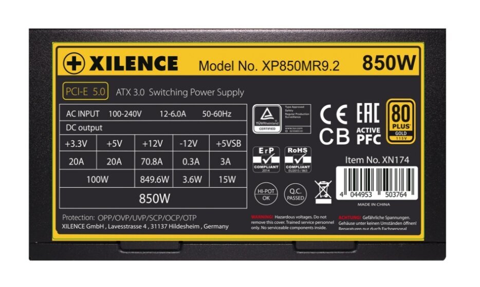 Xilence Performance X - XP750MR9.2 kaina ir informacija | Maitinimo šaltiniai (PSU) | pigu.lt