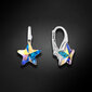 Sidabriniai auskarai moterims DiamondSky „Starfall (Aurora Borealis)“ su Swarovski kristalais DS02A634 kaina ir informacija | Auskarai | pigu.lt