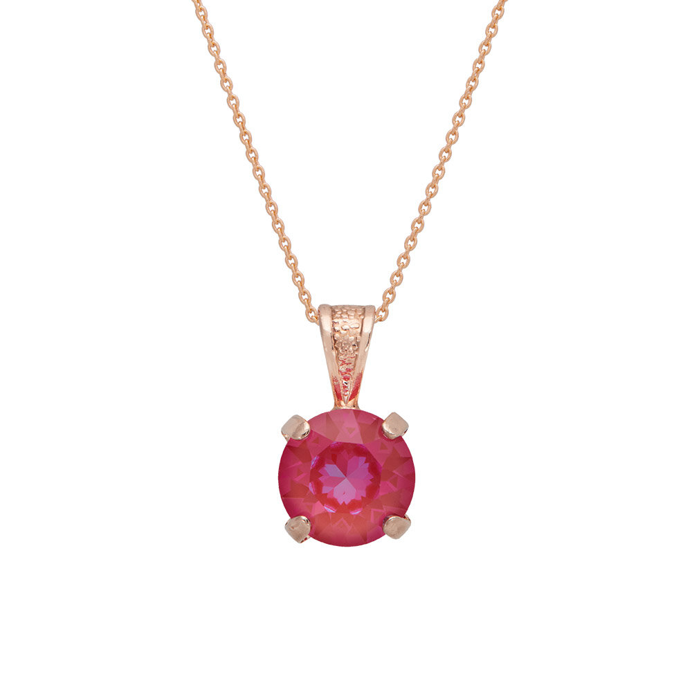 Kaklo papuošalas moterims DiamondSky „Juno (Lotus Pink DeLite)“ su Swarovski kristalais DS01K591 цена и информация | Kaklo papuošalai | pigu.lt
