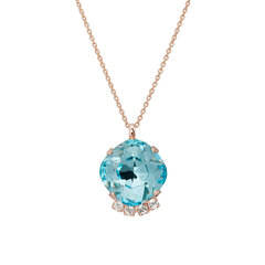 Kaklo papuošalas moterims Diamond Sky "Crete (Aqua Bohemica)" su Preciosa™ kristalais DS01K617 kaina ir informacija | Kaklo papuošalai | pigu.lt