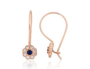 Auksiniai auskarai moterims Diamond Sky "Golden Flower XIV" DS02A741 kaina ir informacija | Auskarai | pigu.lt