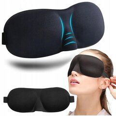 3D маска для сна унисекс, черная цена и информация | Женские пижамы, ночнушки | pigu.lt