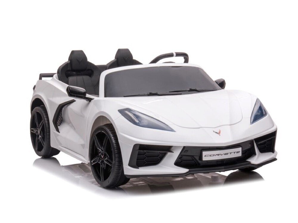 Dvivietis vaikiškas elektromobilis Corvette Stingray, baltas цена и информация | Elektromobiliai vaikams | pigu.lt