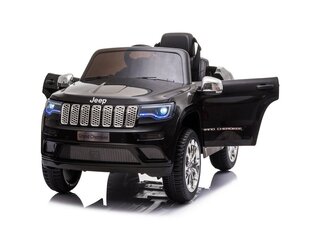 Vienvietis vaikiškas elektromobilis Jeep Grand Cherokee, juodas kaina ir informacija | Elektromobiliai vaikams | pigu.lt