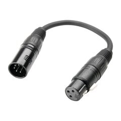 Master audio XLR, 0.2m kaina ir informacija | Kabeliai ir laidai | pigu.lt