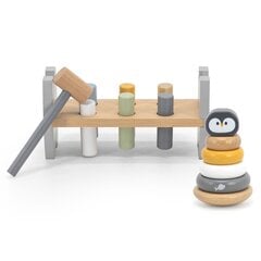 Деревянная пирамидка с молотком VIGA PolarB цена и информация | Игрушки для малышей | pigu.lt