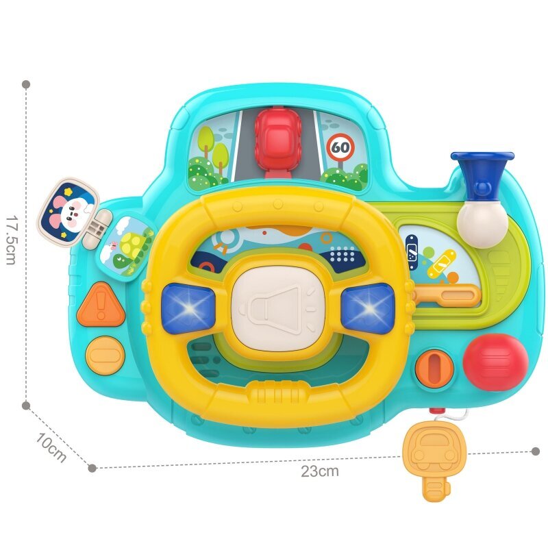 Interaktyvus vairas su šviesos ir garso efektais Woopie kaina ir informacija | Žaislai kūdikiams | pigu.lt