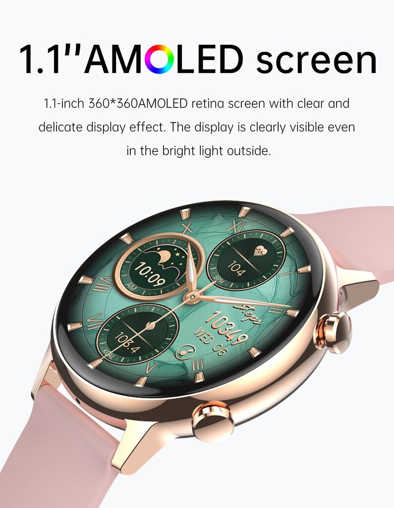 Bozlun W39 Pink kaina ir informacija | Išmanieji laikrodžiai (smartwatch) | pigu.lt