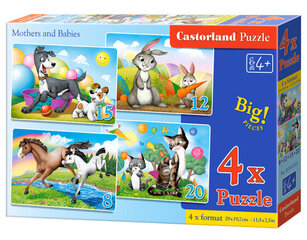 Dėlionė gyvūnai 4in1 Castorland kaina ir informacija | Dėlionės (puzzle) | pigu.lt