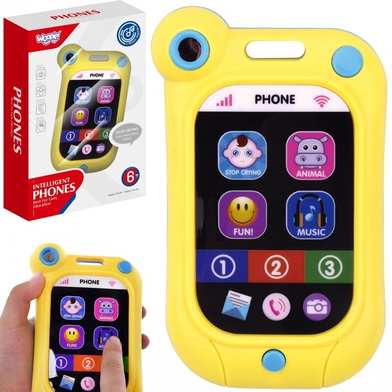 Žaislinis telefonas Woopie, geltonas цена и информация | Žaislai kūdikiams | pigu.lt