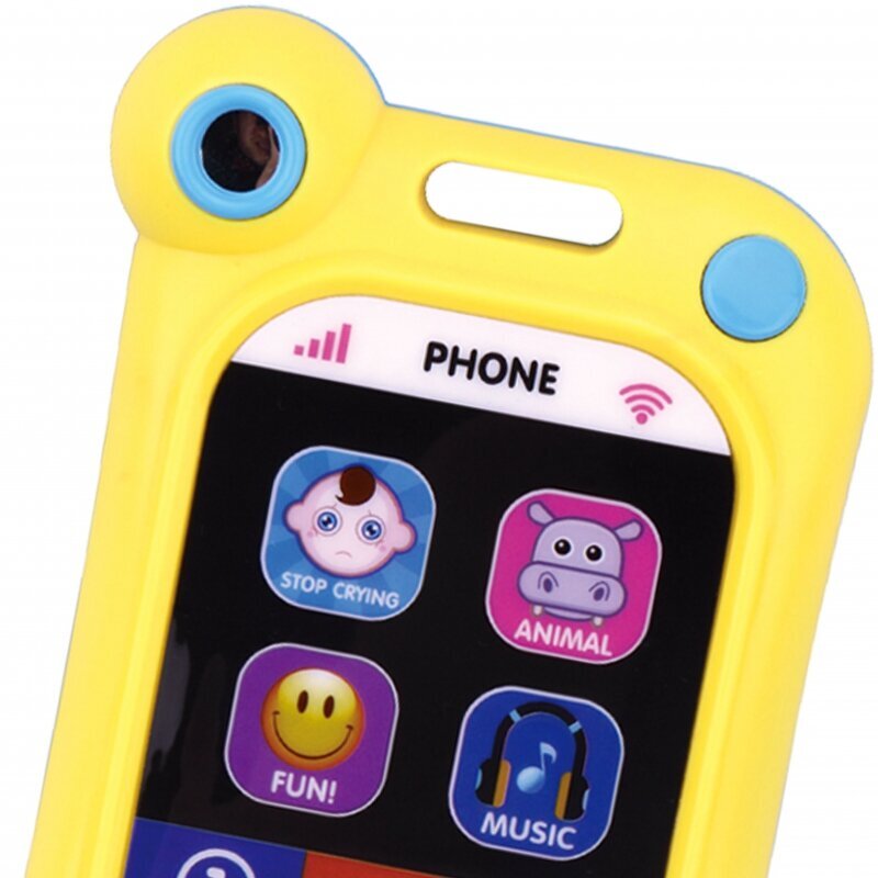 Žaislinis telefonas Woopie, geltonas kaina ir informacija | Žaislai kūdikiams | pigu.lt