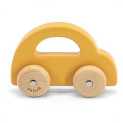 Medinis stumdomas automobilis Viga PolarB, geltonas kaina ir informacija | Žaislai kūdikiams | pigu.lt