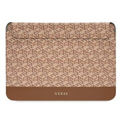 Guess Sleeve GUCS16HGCFSEW 16" brązowy|brown GCube Stripes kaina ir informacija | Moteriškos rankinės | pigu.lt