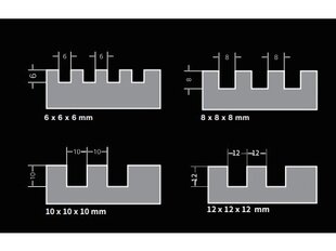 480x130 10mm pakaitinė dantytos glaistyklės dalis Bihui 1 vnt цена и информация | Механические инструменты | pigu.lt