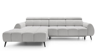 Угловой диван SOTTILE L-образный мягкий уголок (цвет: светло-серый, оттоманка: слева) цена и информация | Угловые диваны | pigu.lt