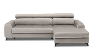 Угловой диван MODESTO- L-образный мягкий уголок (цвет: бежевый, оттоманка: справа) цена и информация | Угловые диваны | pigu.lt