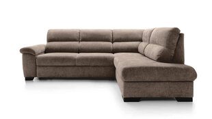 Угловой диван JUNGBAR - L-образный мягкий уголок со спальной функцией и кроватным ящиком, гостиная зона (цвет: коричневый, оттоманка: справа) цена и информация | Угловые диваны | pigu.lt