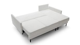 Угловой диван MELVA - L-образный мягкий уголок (цвет: белый, оттоманка: правая) цена и информация | Угловые диваны | pigu.lt