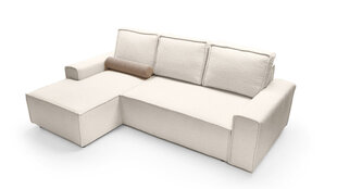 Угловой диван COMO - L-образный мягкий уголок (цвет: белый, оттоманка: правая) цена и информация | Угловые диваны | pigu.lt