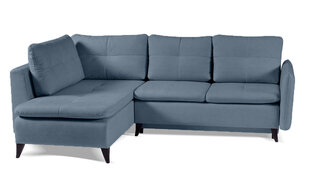 Угловой диван NAVARA - L-образный мягкий уголок, кушетка, гостиная, универсальный (цвет: синий пуфик: UNI) цена и информация | Угловые диваны | pigu.lt
