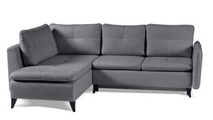 Угловой диван NAVARA - L-образный мягкий уголок, кушетка, гостиная зона, универсальный (цвет: светло-серый пуфик: UNI) цена и информация | Угловые диваны | pigu.lt