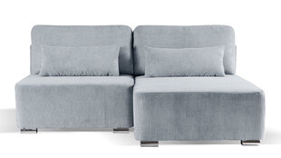 Угловой диван VENEZIA - L-образный мягкий уголок, кушетка, гостиная зона, универсальный в вельвете (цвет: светло-серый оттоманка: UNI) цена и информация | Угловые диваны | pigu.lt