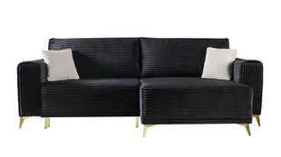 Kampinė sofa Feroce, juoda kaina ir informacija | Minkšti kampai | pigu.lt