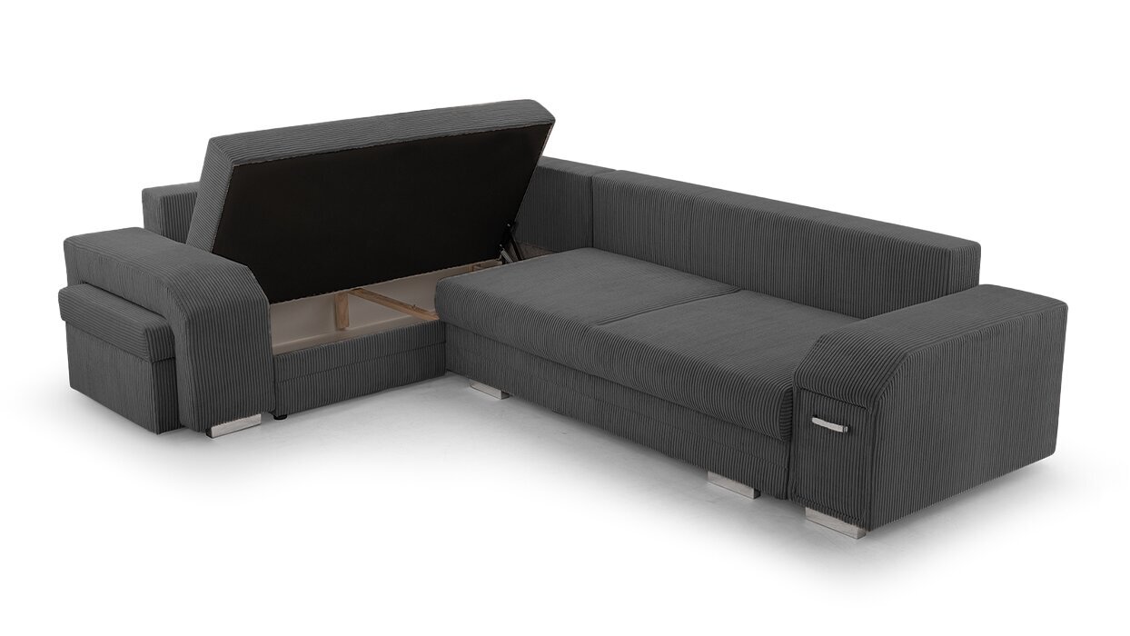 Kampinė sofa Softi, pilka kaina ir informacija | Minkšti kampai | pigu.lt