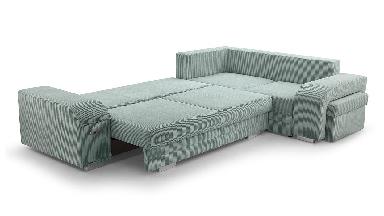 Kampinė sofa Softi, mėlyna kaina ir informacija | Minkšti kampai | pigu.lt