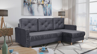 Kampinė sofa Malaga, pilka kaina ir informacija | Minkšti kampai | pigu.lt