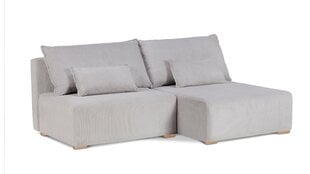 Угловой диван FLIP - L-образный мягкий уголок, гостиная зона, кушетка (цвет: светло-серый, оттоманка: слева) цена и информация | Угловые диваны | pigu.lt