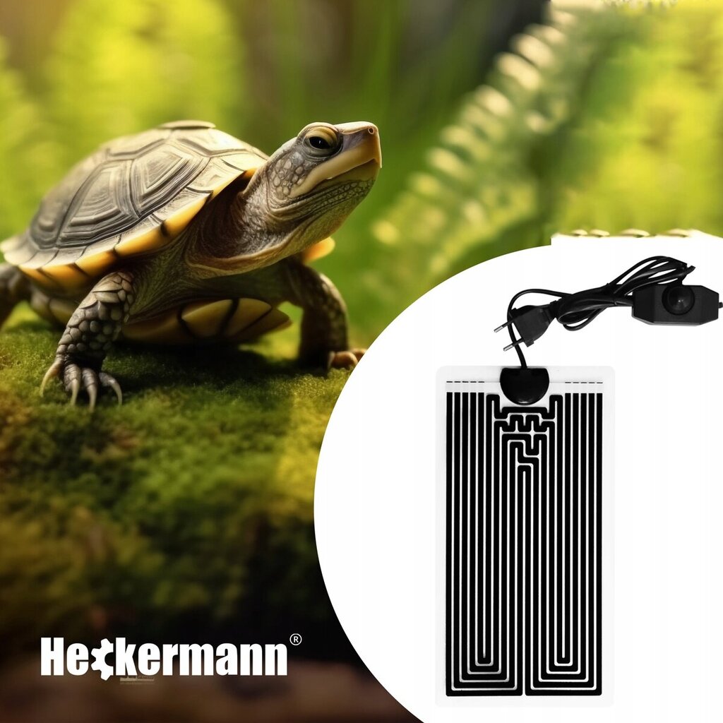Reguliuojamas teriumo šildymo kilimėlis Heckermann, 7W, 15x28cm kaina ir informacija | Prekės egzotiniams gyvūnams  | pigu.lt