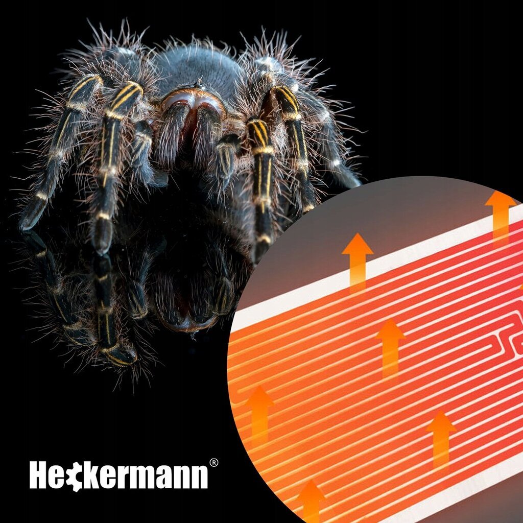 Reguliuojamas teriumo šildymo kilimėlis Heckermann, 5W, 15x14cm kaina ir informacija | Prekės egzotiniams gyvūnams  | pigu.lt
