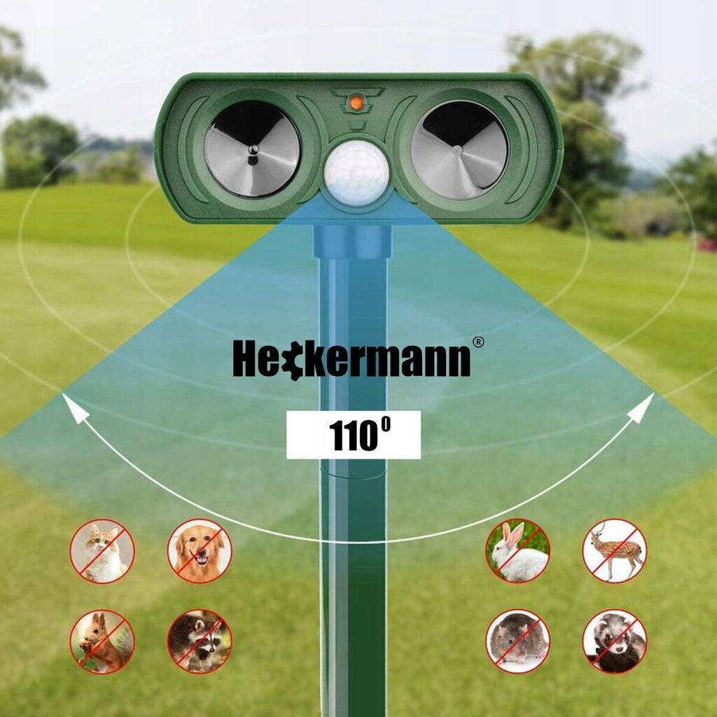 Ultragarsinis paukščių ir gyvūnų atbaidymo aparatas Heckermann цена и информация | Graužikų, kurmių naikinimas | pigu.lt