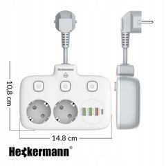 Maitinimo šaltinis QC3.0 4x usb + kabeliai kaina ir informacija | Prailgintuvai | pigu.lt