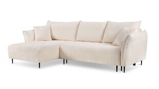 Угловой диван LILI - L-образный мягкий уголок, кушетка, гостиная (цвет: белый пуфик: слева) цена и информация | Угловые диваны | pigu.lt