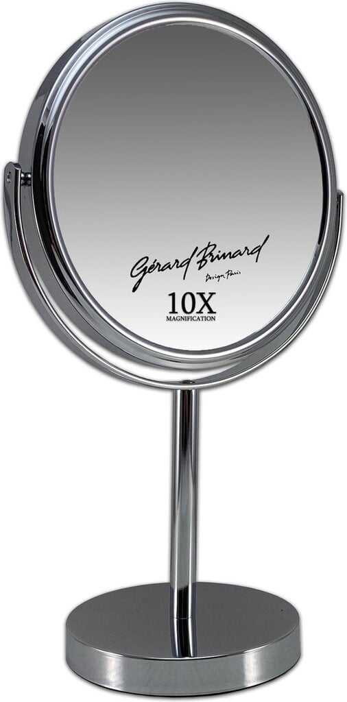 Dvipusis makiažo veidrodis iš metalo Gerard Brinard, 8x19x33 cm цена и информация | Kosmetinės, veidrodėliai | pigu.lt