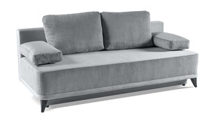 Диван-кровать TONI - диван, кушетка со спальной функцией и выдвижными ящиками в вельвете (цвет: светло-серый) цена и информация | Диваны | pigu.lt