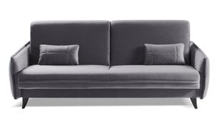Диван-кровать MORO - диван, кушетка со спальной функцией и выдвижными ящиками в велюре (цвет: серый) цена и информация | Диваны | pigu.lt
