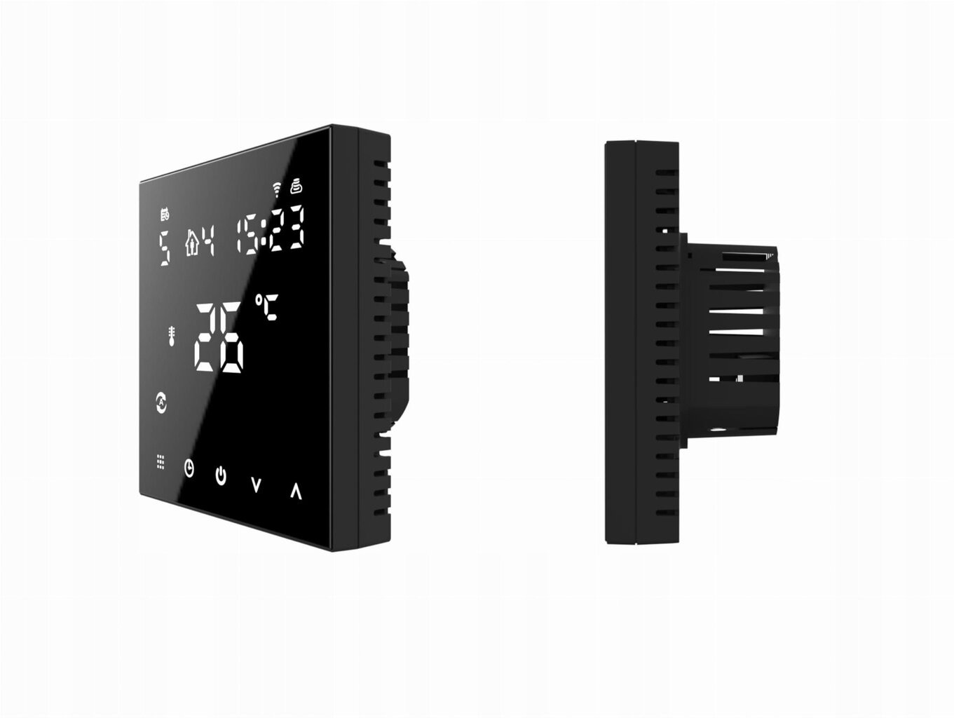 Kambario termostatas Tuya 3A, juodas kaina ir informacija | Grindų ir veidrodžių šildymo kilimėliai | pigu.lt