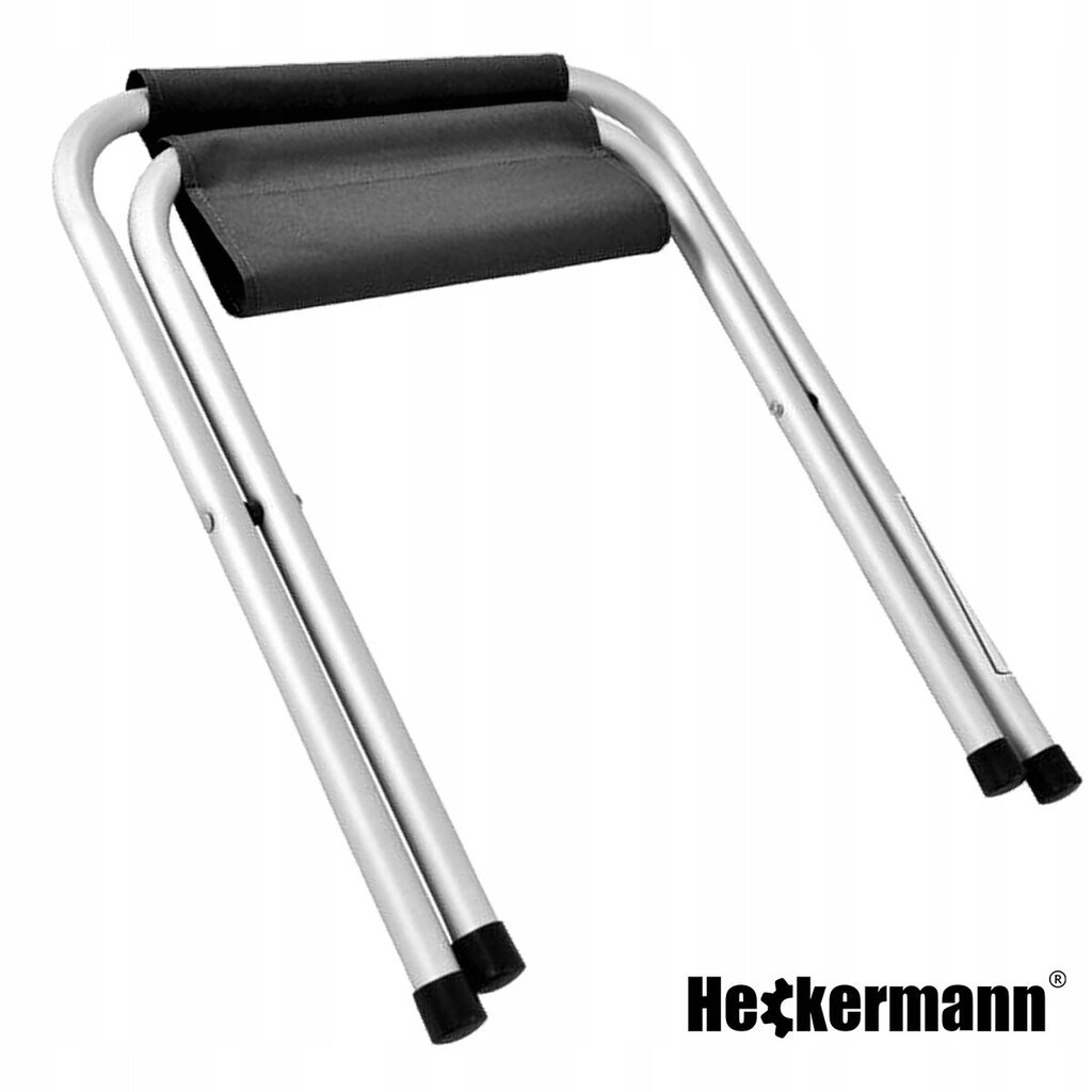 Tuistinė sulankstoma kėdė Heckermann, 33x33x28cm, juoda kaina ir informacija | Turistiniai baldai | pigu.lt