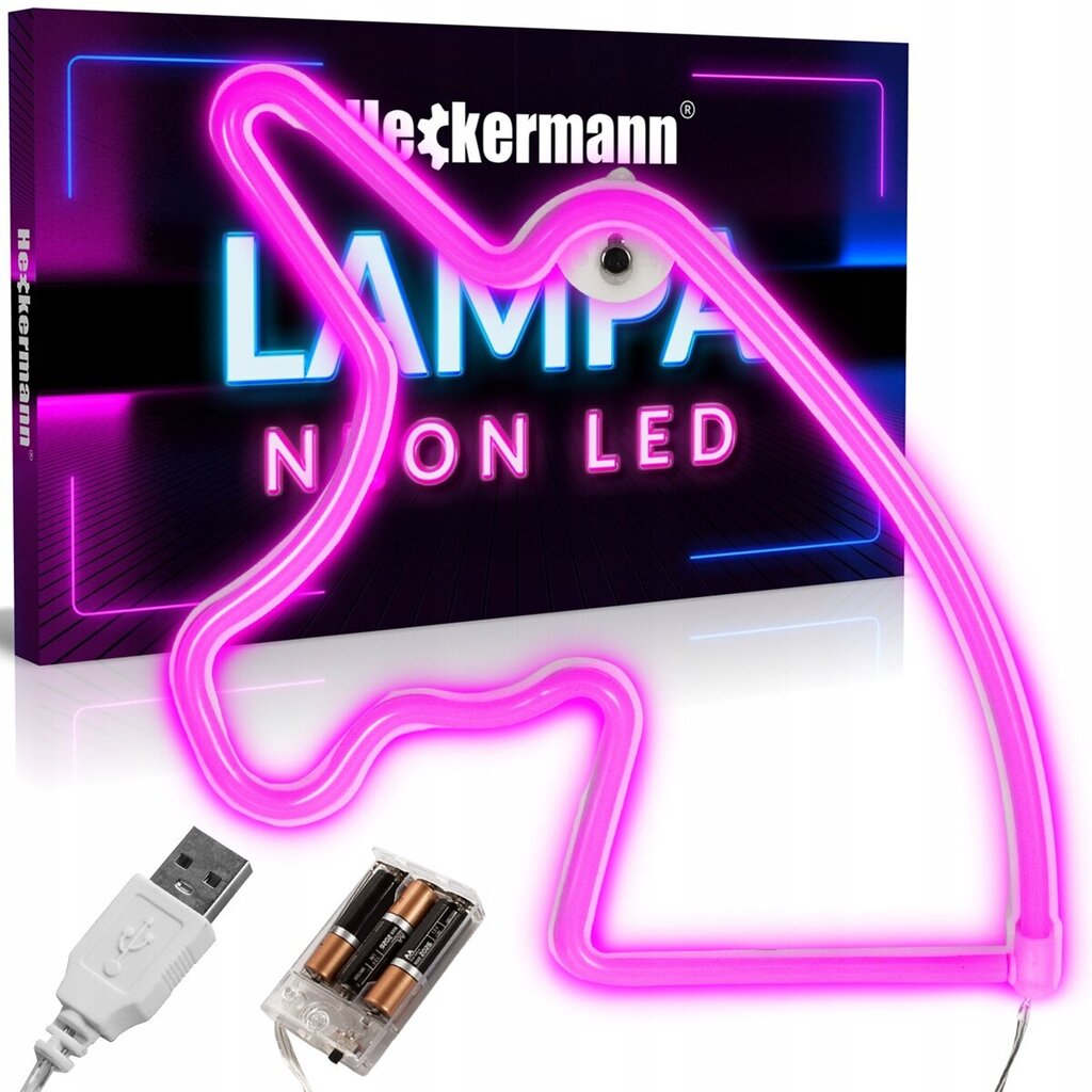 Heckermann šviečianti dekoracija Neon LED, 1 vnt. kaina ir informacija | Interjero detalės | pigu.lt