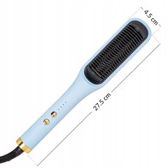 Керамическая расческа Heckermann YS668 для выпрямления волос, синяя цена и информация | Приборы для укладки и выпрямления волос | pigu.lt