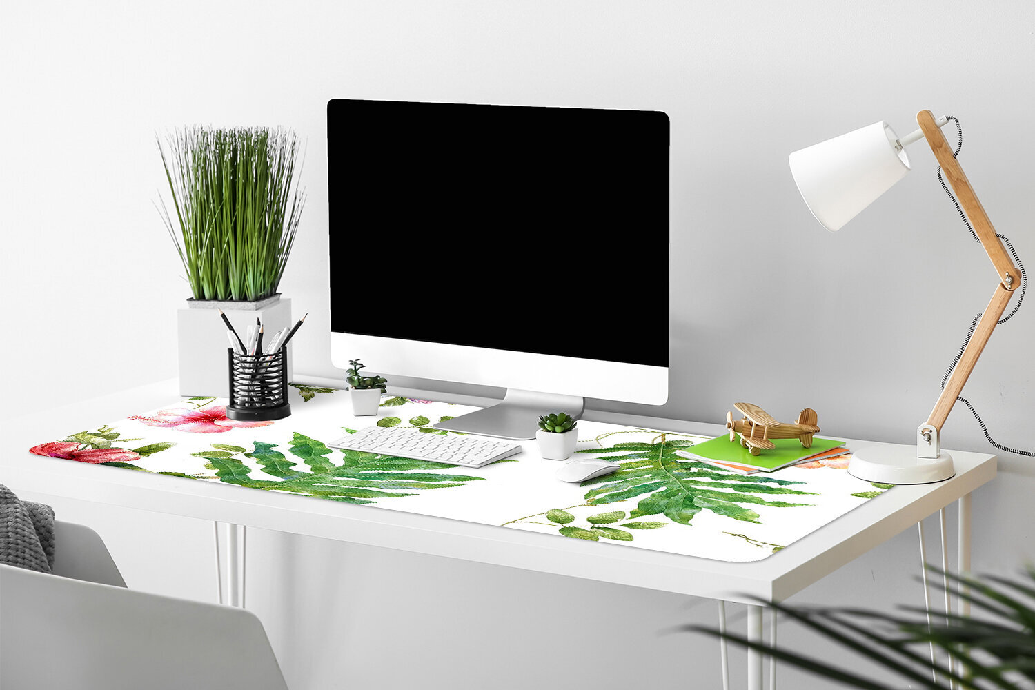 Decormat stalo kilimėlis, lapai ir gėlės, 90x45 cm kaina ir informacija | Staltiesės, servetėlės | pigu.lt