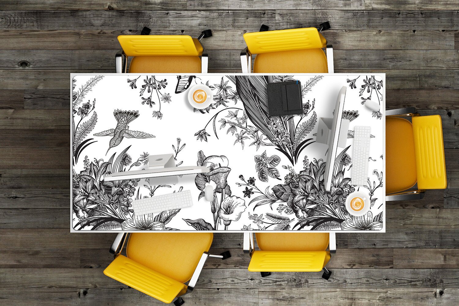 Decormat stalo kilimėlis, gėlės, 90x45 cm цена и информация | Staltiesės, servetėlės | pigu.lt