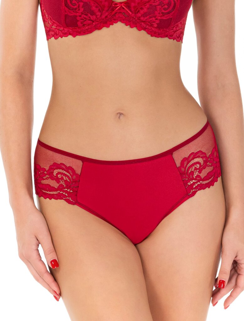 Kelnaitės moterims Lauma Lingerie Lace Love, raudonos kaina ir informacija | Kelnaitės | pigu.lt