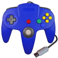 Nintendo Mėlynas „Nintendo 64“ valdiklis SU GAMECUBE JOYSTICK kaina ir informacija | Žaidimų kompiuterių priedai | pigu.lt